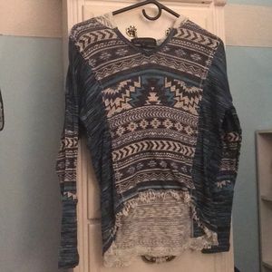 Printed hoodie shirt